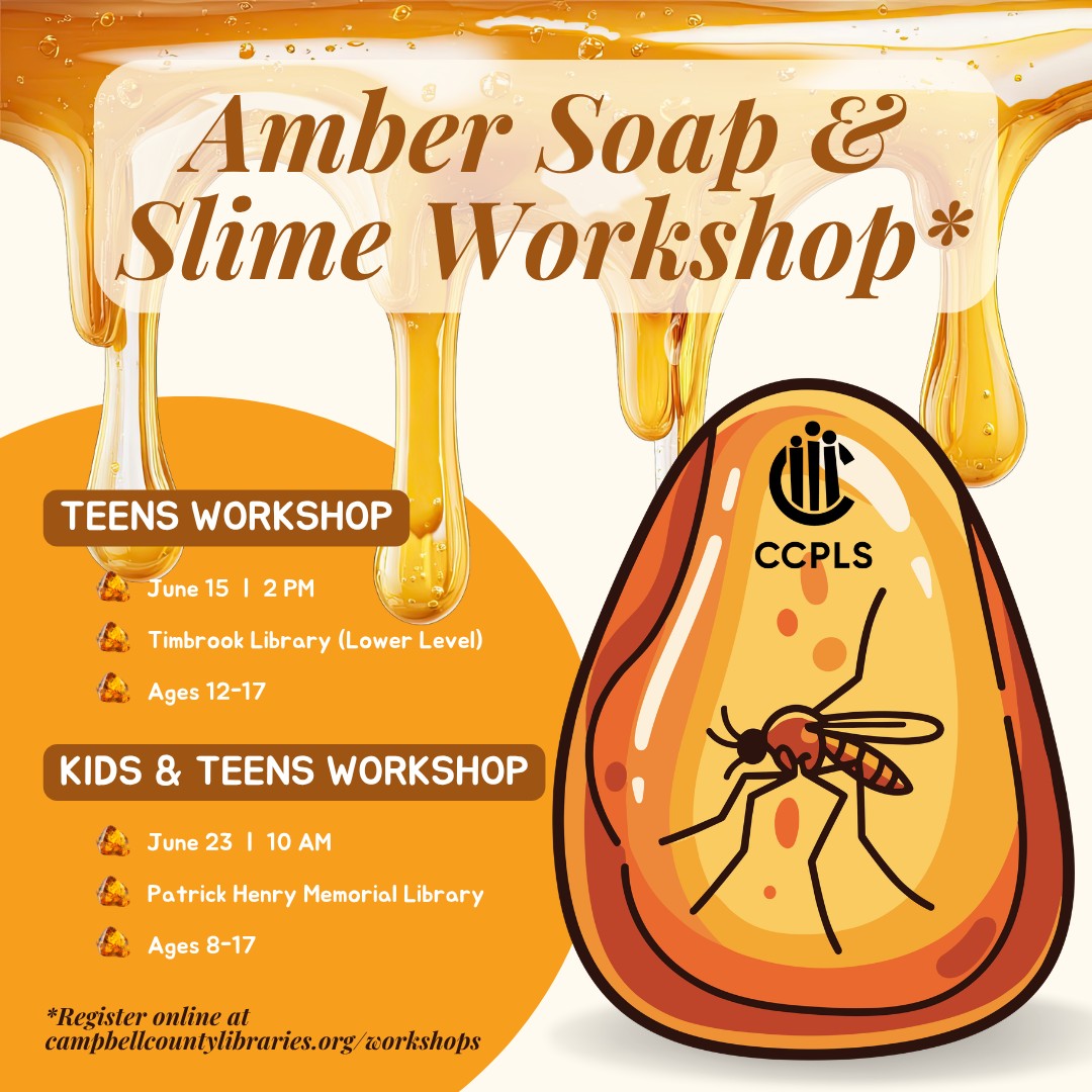 graphic for Amber Soap & Slime Workshop June 2026