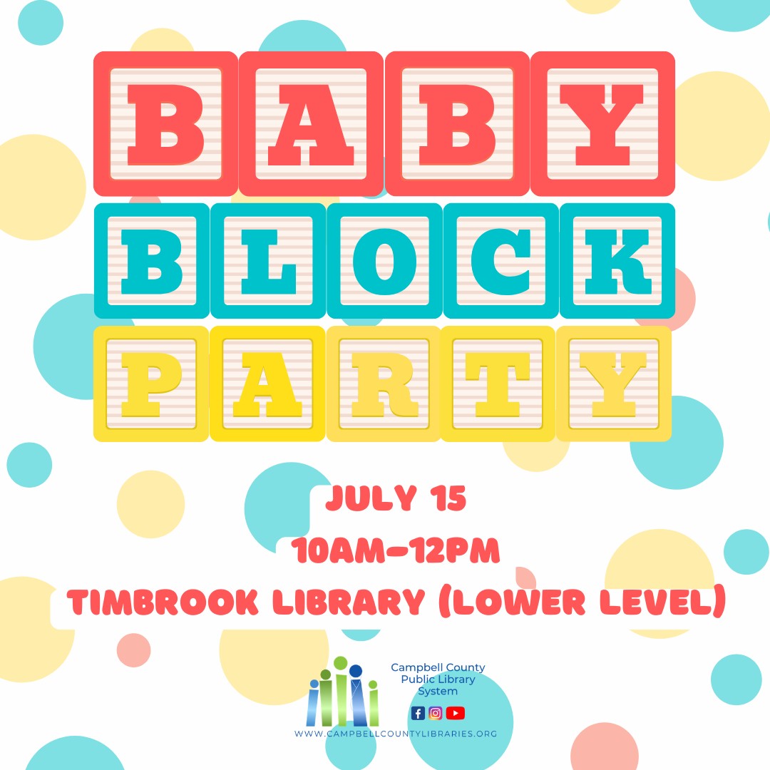 graphic for Baby Block Party July 15 2026