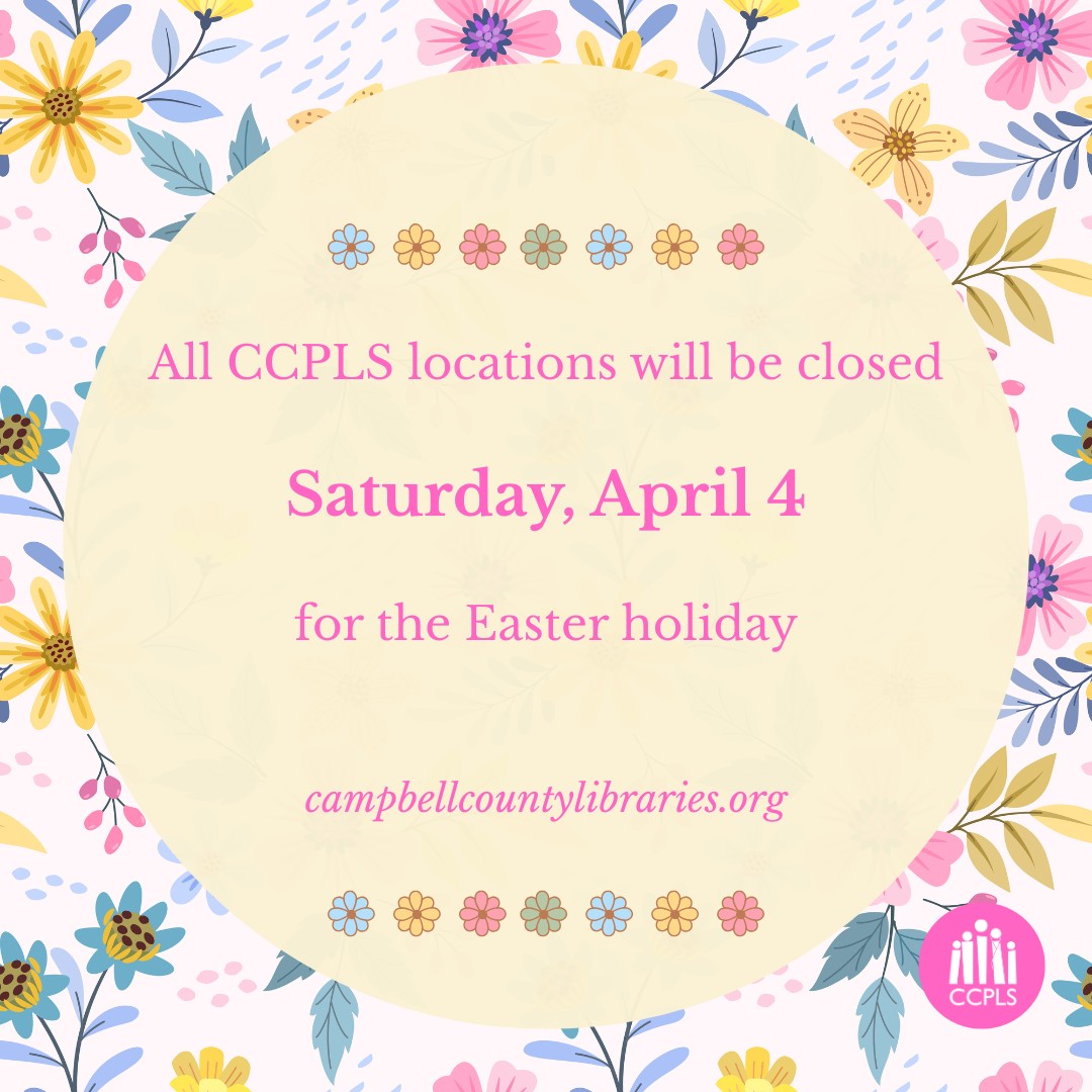 graphic for Easter holiday closing April 4 2026