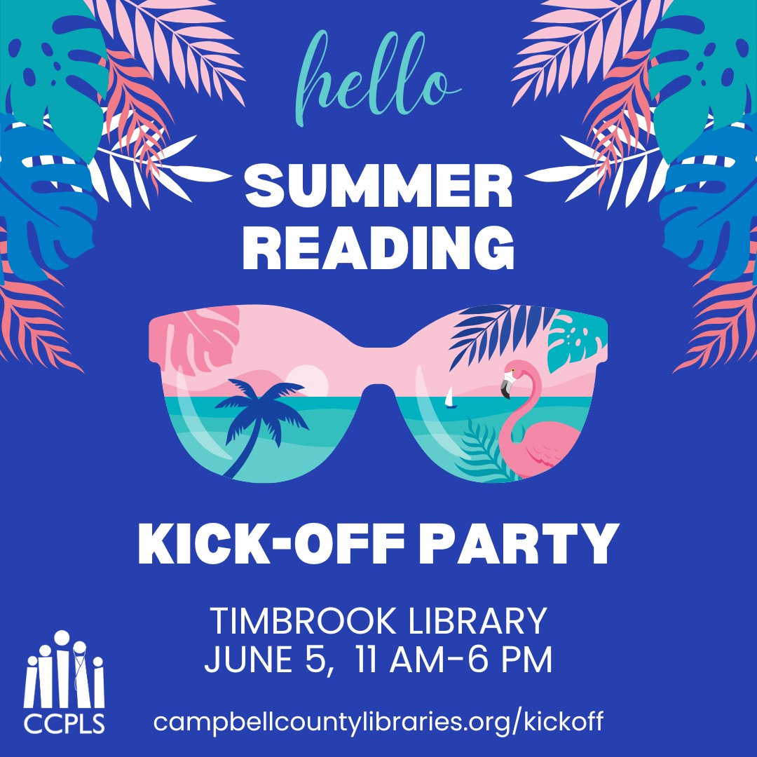 graphic for Summer Reading Kick-Off Party June 5 2026